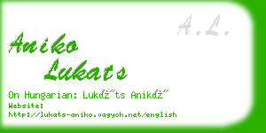 aniko lukats business card
